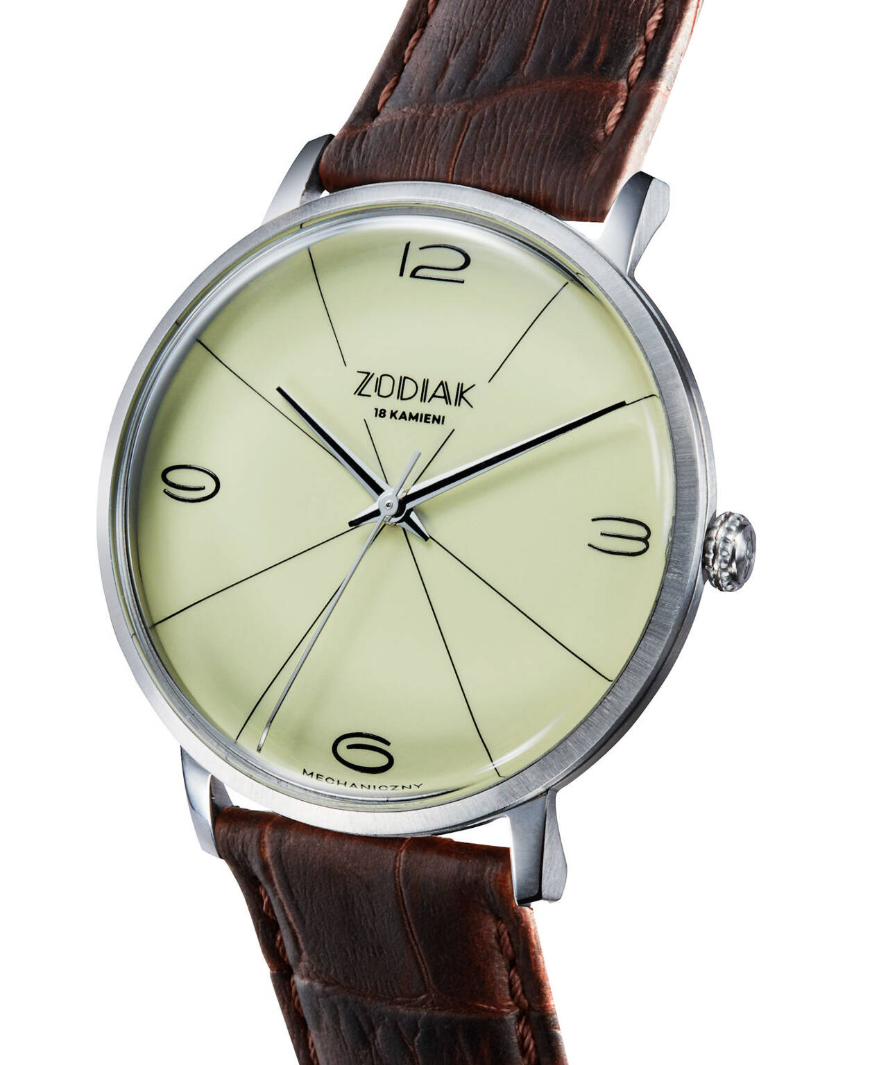 Pánské Elegantní Polský Mechanické Hodinky Błonie Zodiac Puding