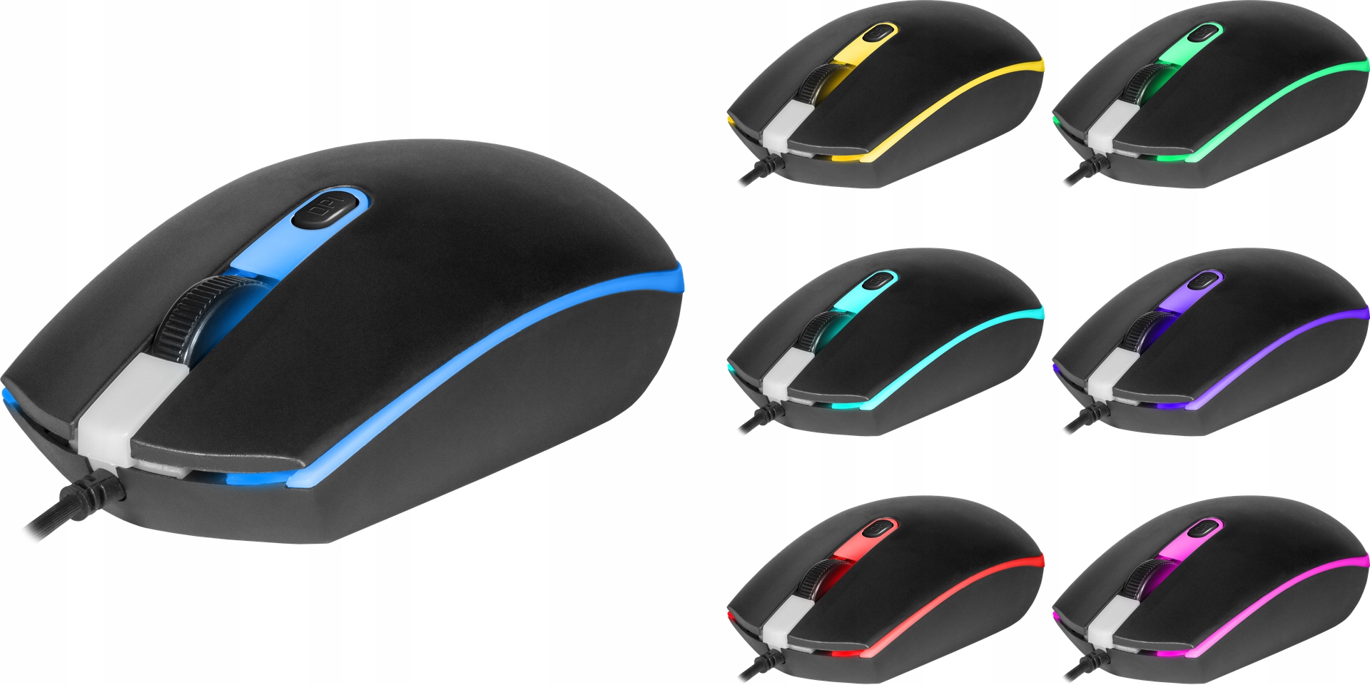 

Mysz Myszka Gamingowa Do Biura Graczy Led 1600 Dpi