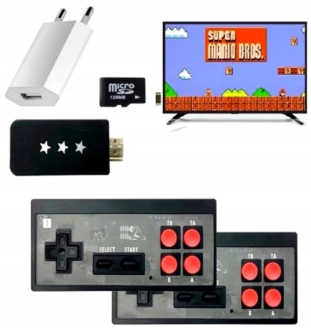 BEZPRZEWODOWA KONSOLA 4K GRA TELEWIZYJNA + GRY