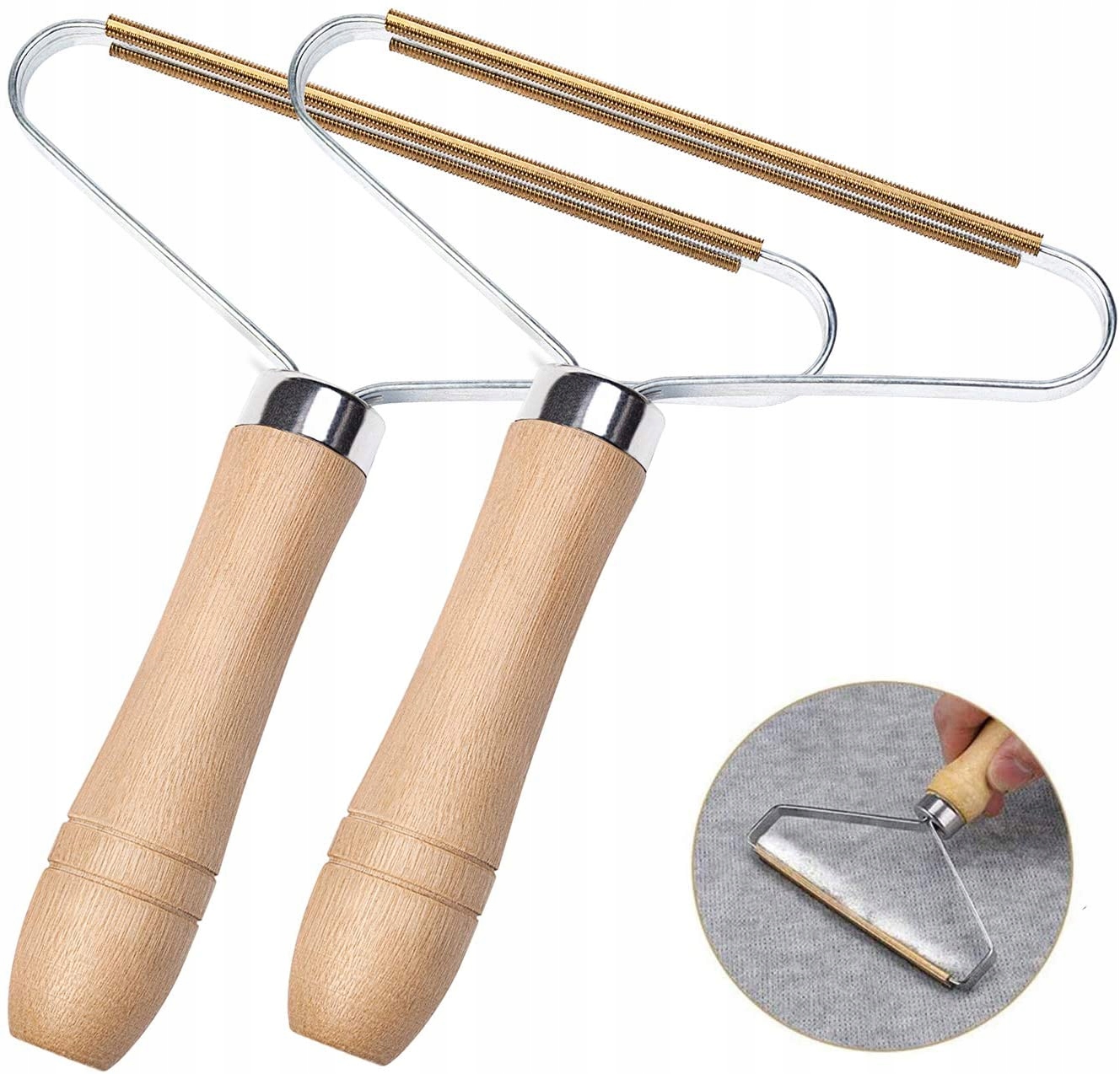 ROLLER Z DREWNIANĄ RĄCZKĄ DO USUWANIA KŁACZKÓW X2