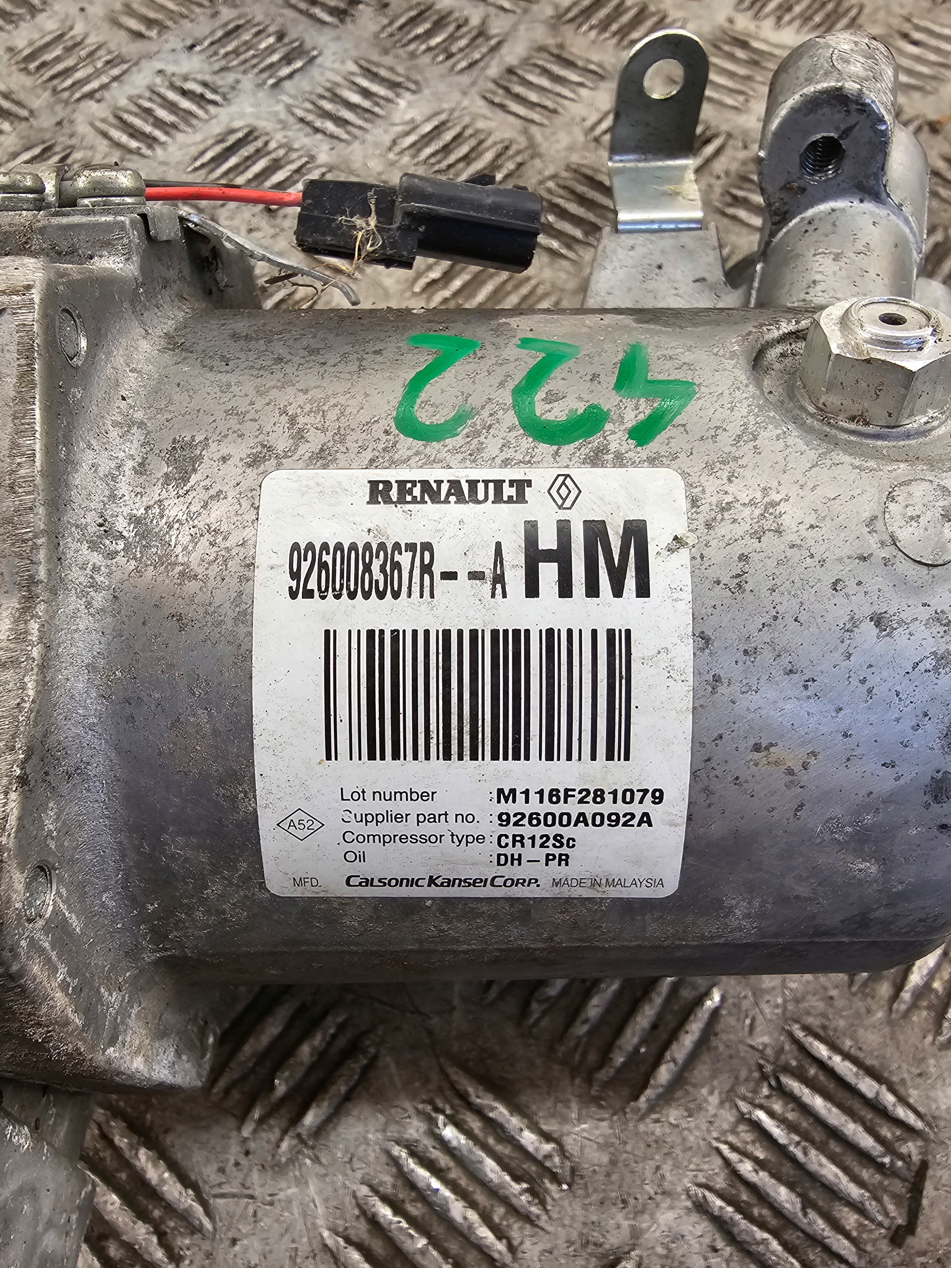 DACIA DUSTER 1.2 TCE Klimakompressor klimaanlage 926008367R