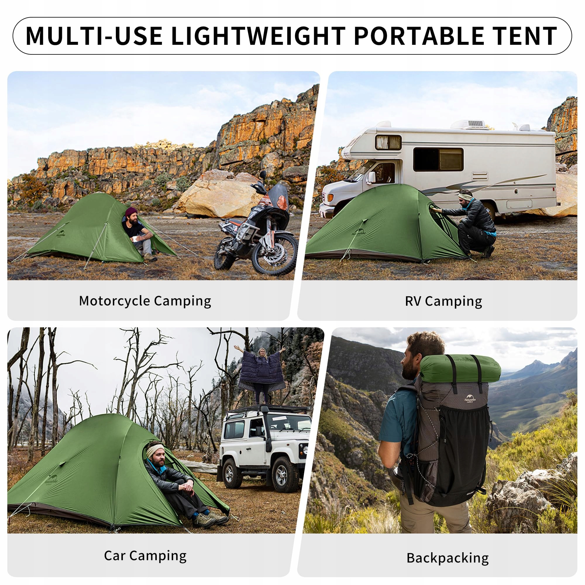 NATUREHIKE Cloud Up 2 Namiot Ultralekki 2 Osoby 3-4 Sezony Camping — miniatura 5