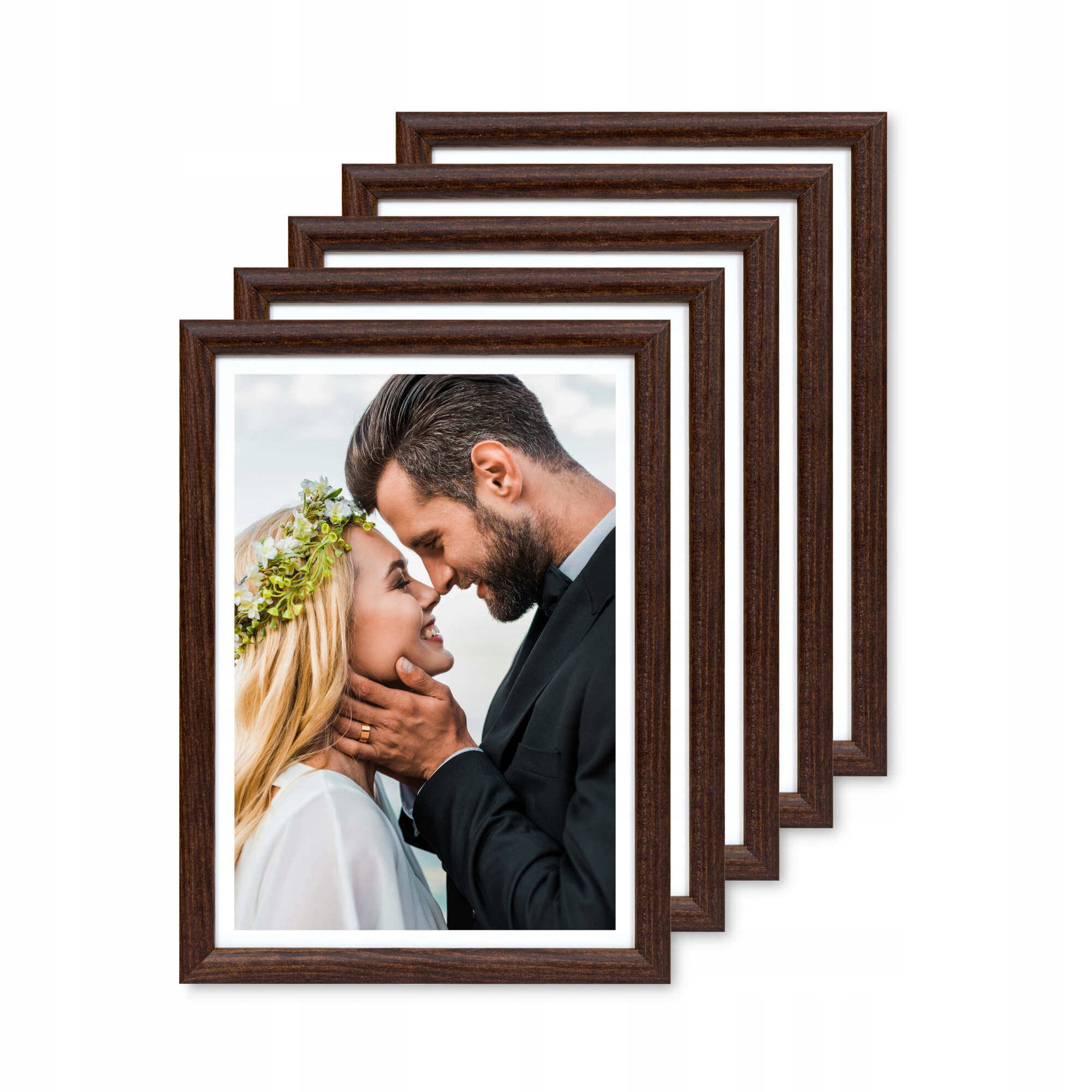 ZESTAW RAMEK Ramka na Zdjęcia Drewniana 5szt 21x30