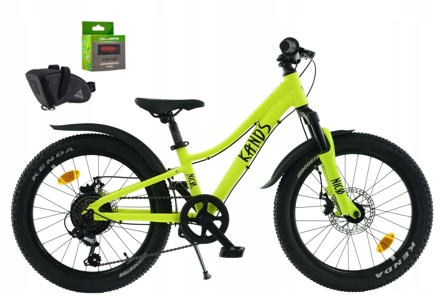 Rower 20 Kands Nico alum.1x6 Tx Kv 2XT MECH.10" żółty mat