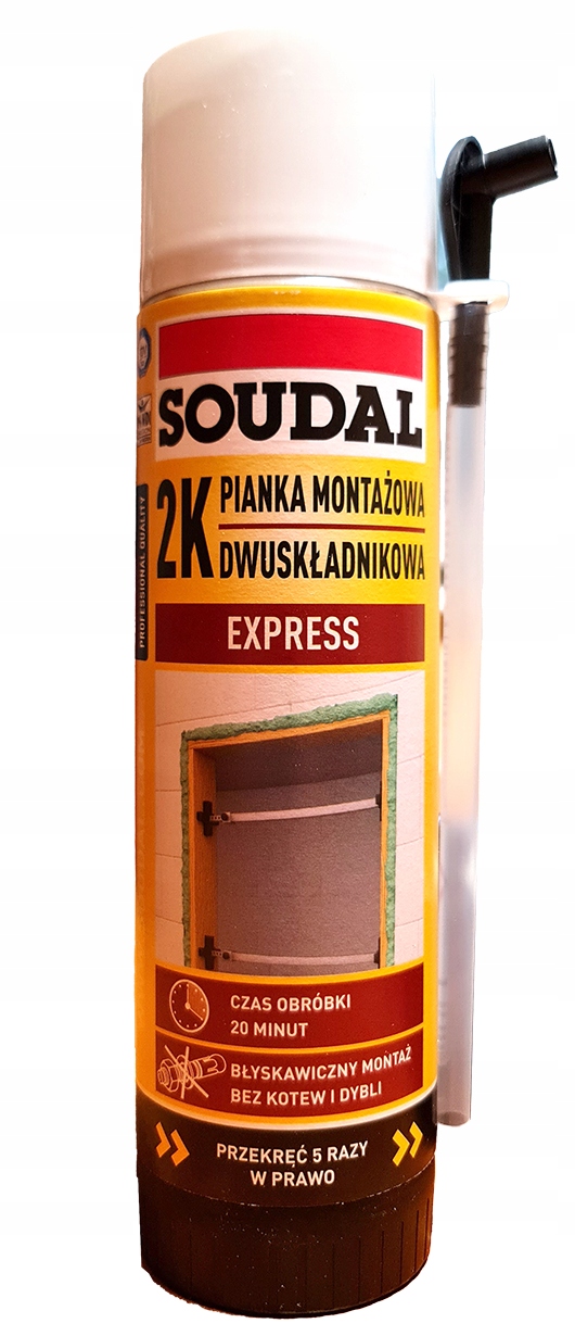 

Dwuskładnikowa pianka montażowa 2K Soudal do drzwi