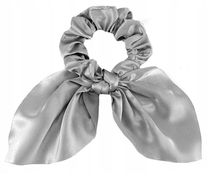 

Gumka Do Włosów Apaszka Jedwab Kokardka Szara