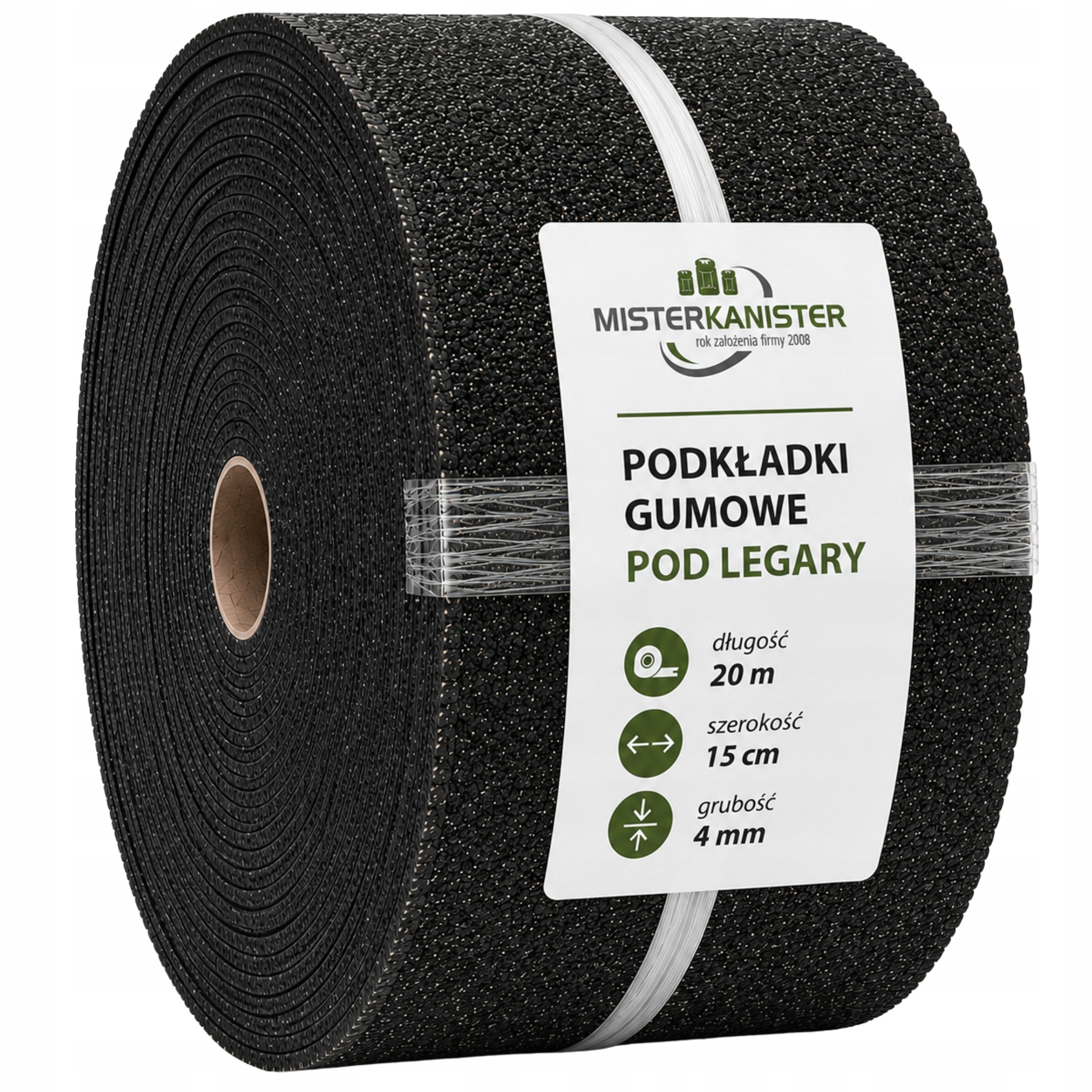 Podkładki gumowe pod legary meble 4mm 15cm 20m wyrównujące taras pas gumowy