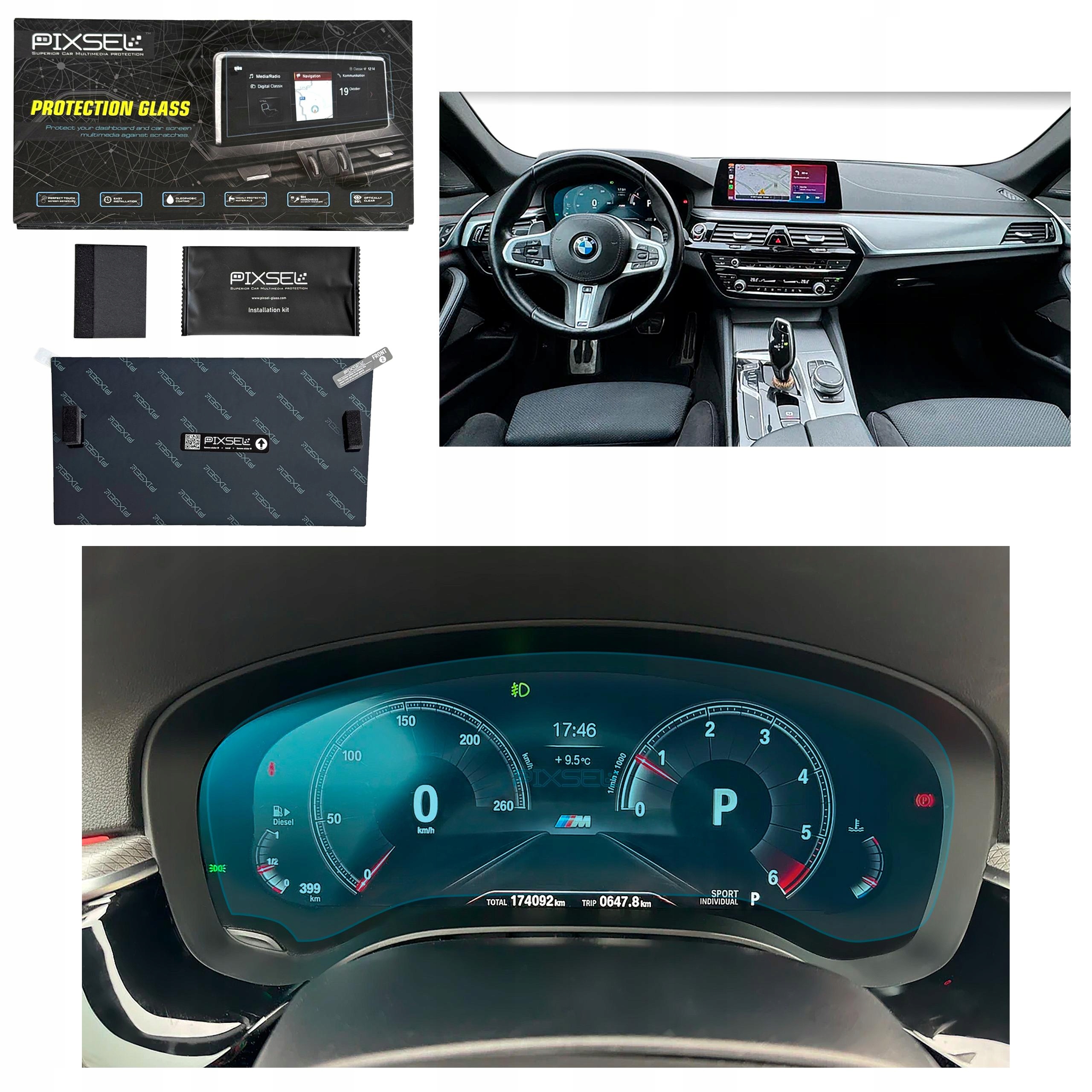 Matowe Szkło Ochronne Bmw 5/M5-14.3“ 2017-2020 G30,G31,G38,F90