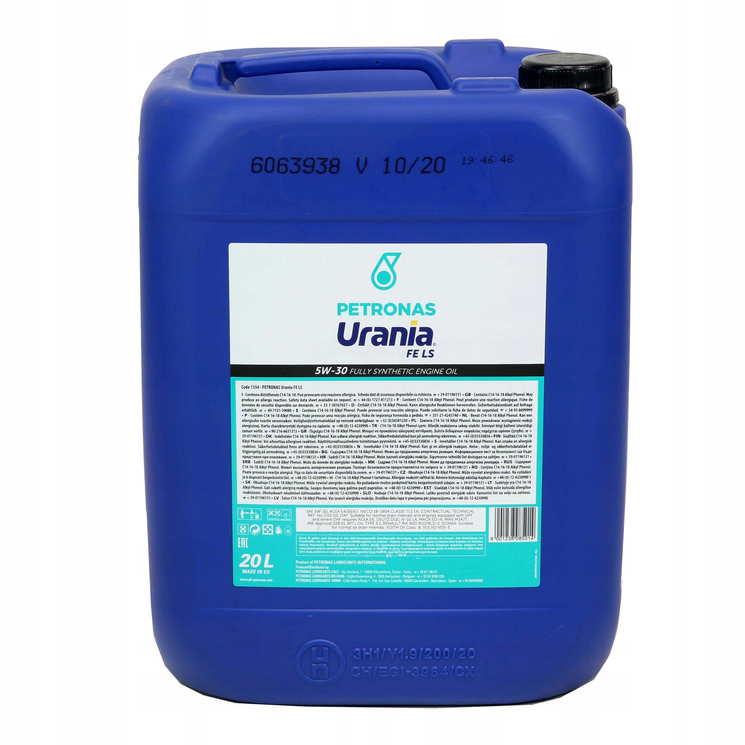 Olej Petronas URANIA FE LS 5W30 20L Rodzaj syntetyczne