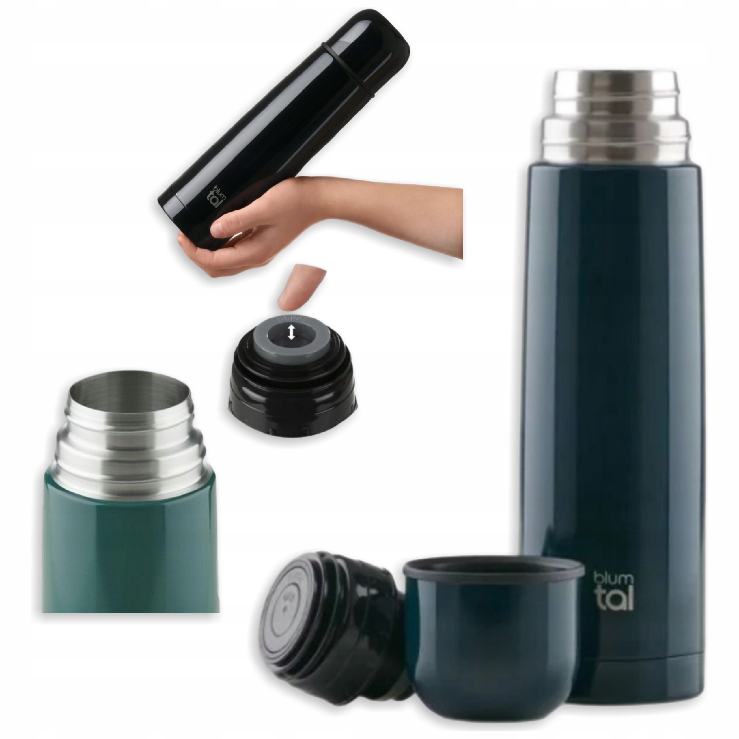 Termos Nerezová Ocel Vzduchotěsný hrnek Horko Studená izolace Bpa Free 1 L
