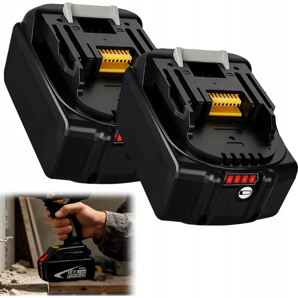 2ks 18V Baterie Pro Nářadí Makita BL1850 BL1860B BL1855 BL1840