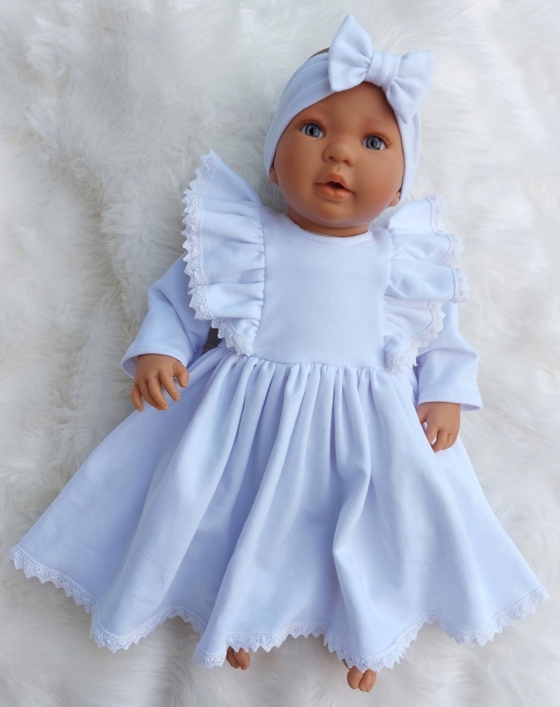 SUKIENKA Z OPASKĄ BAWEŁNIANA KOMPLET DO CHRZTU R.62 Marka Inna marka