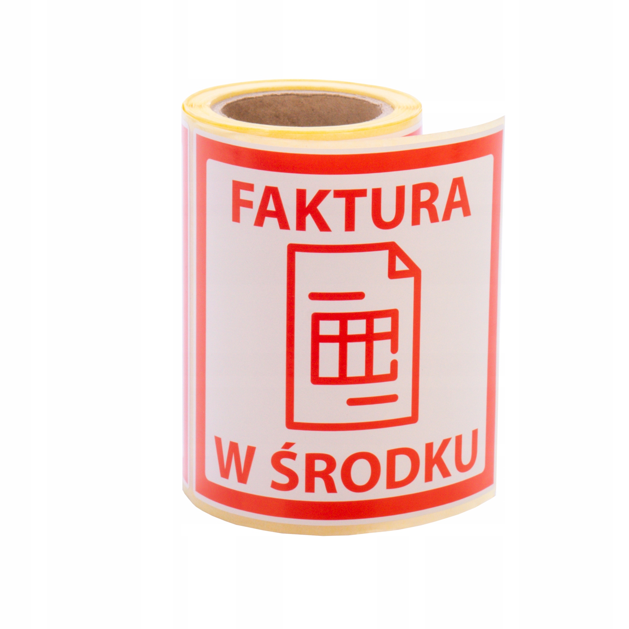 

Naklejki Etykieta Ostrożnie Faktura Kurier 100szt