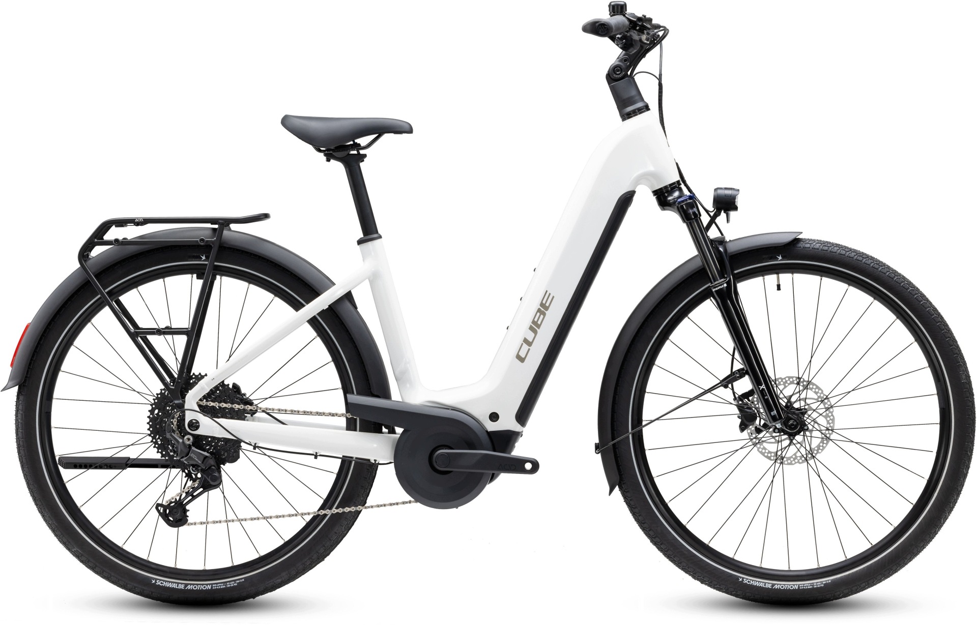 Rower elektryczny Cube Touring Hybrid One 600 wht/chrom 54cm EasyEntry 2027