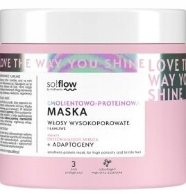 So!flow EMOLIENTOWO PROTEINOWA MASKA do Włosów WYSOKOPOROWATYCH Stan opakowania oryginalne