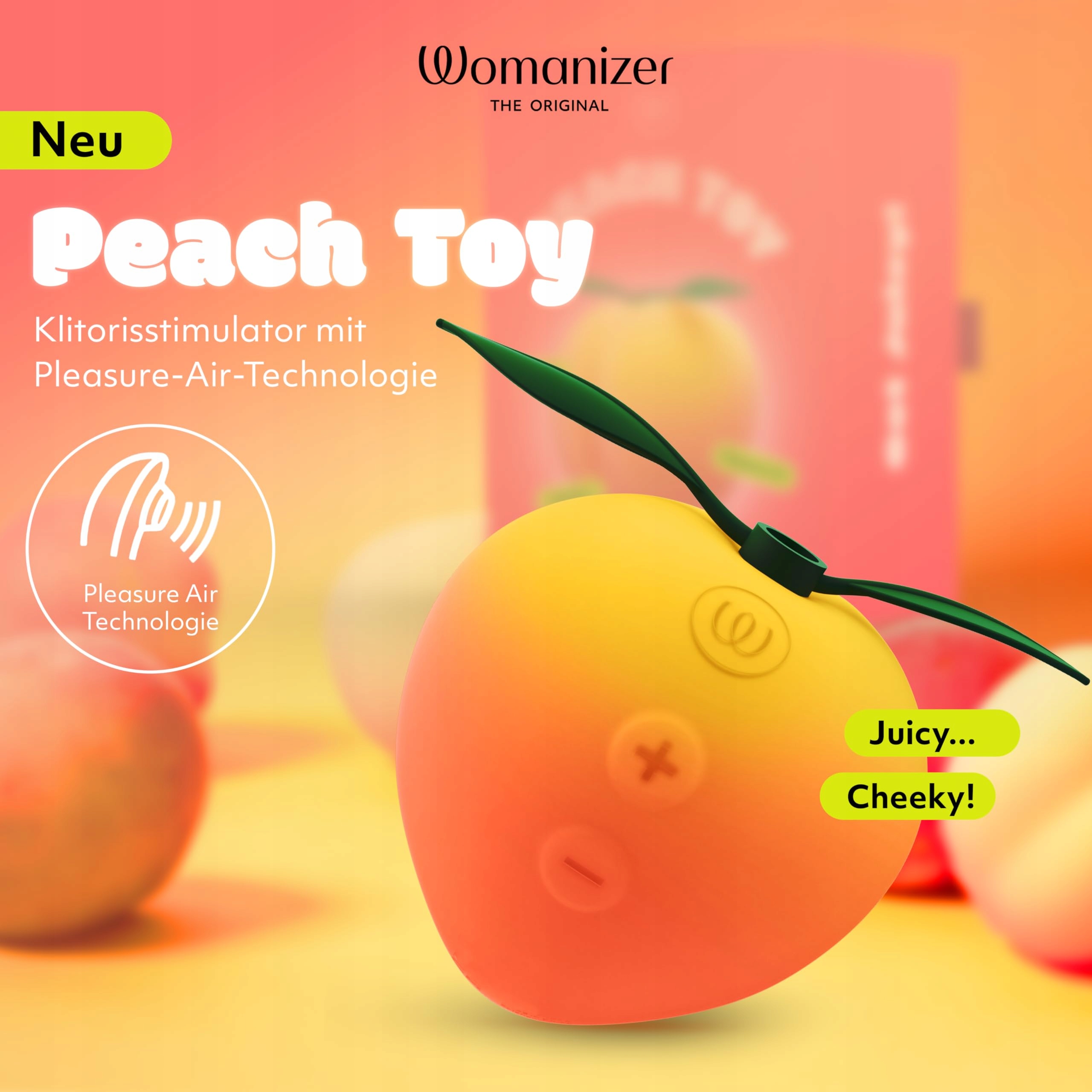 WOMANIZER Peach Wibrator Dla Kobiet i Par Klitoris Stymulator Erotyczny — miniatura 2