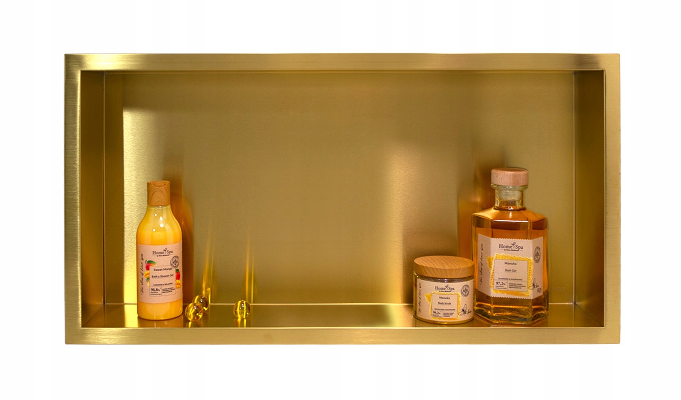 Wall-box One Gold Brass Jednotlivá police zlatá 60x30x7 cm