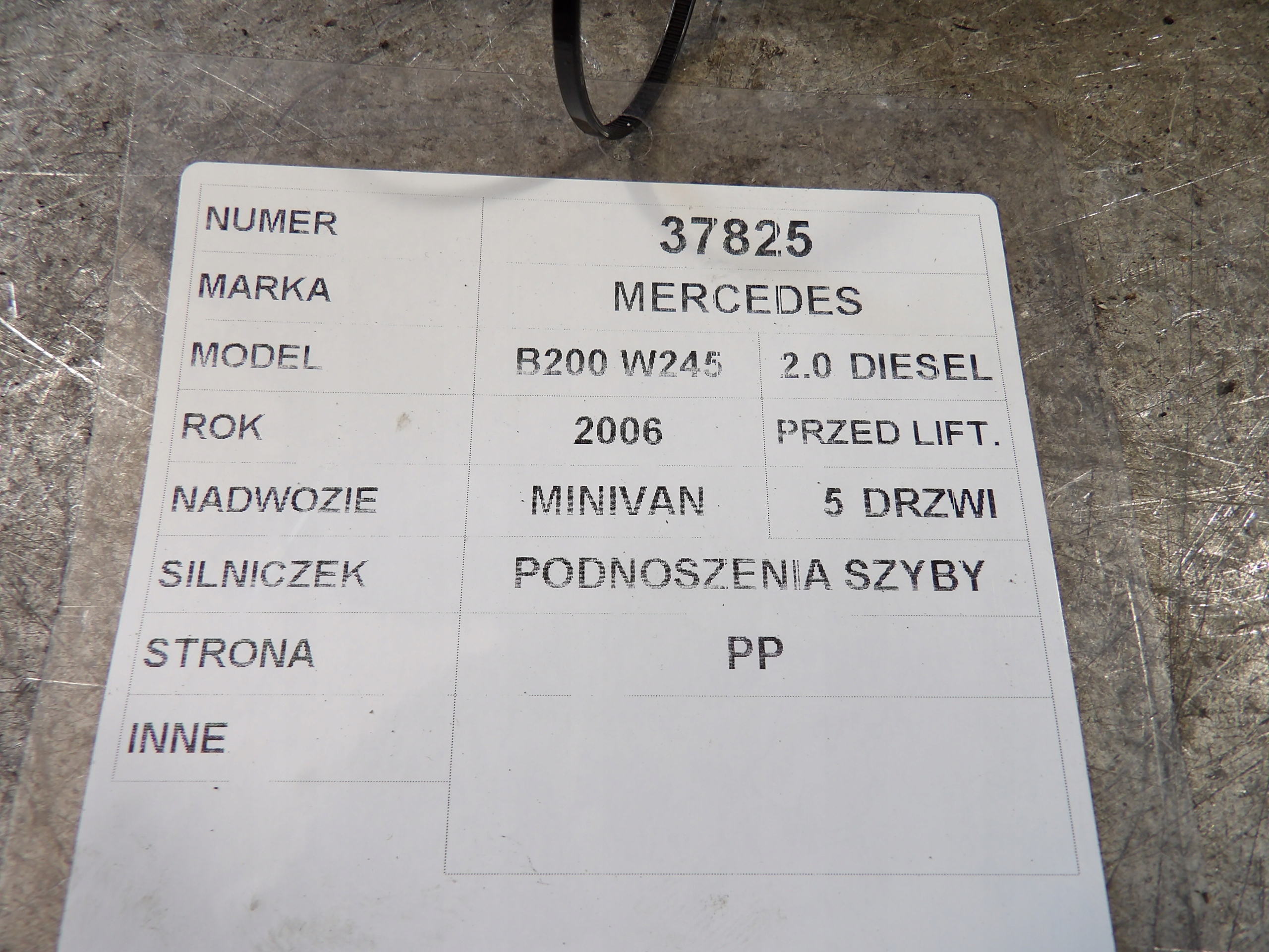 Mercedes W245 mini motor windows right front A1698201642 996137-101