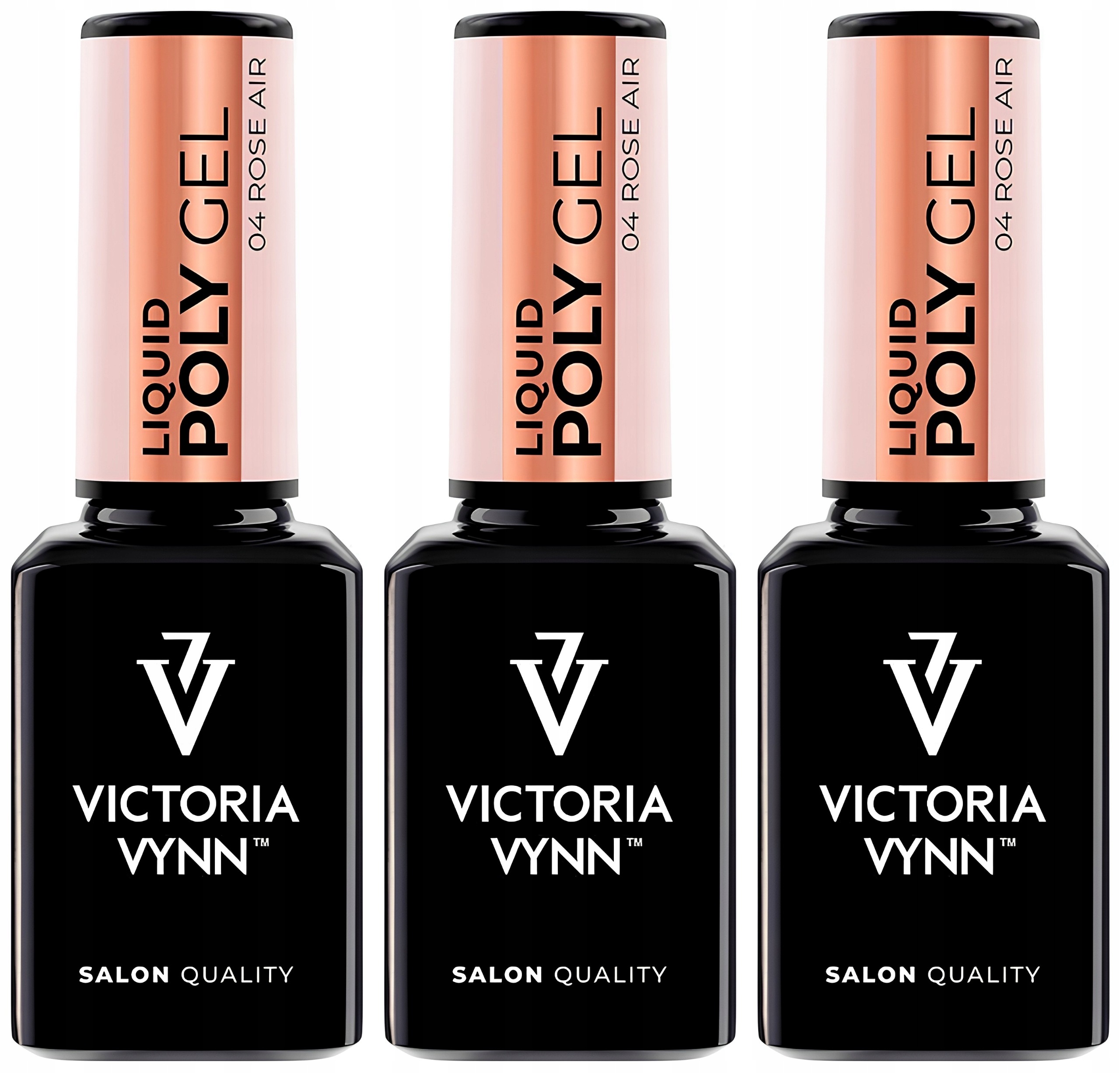 3 x Victoria Vynn Liquid Poly Gel 04 Rose Air 15 ml Akrylový Gel Jemný Růžový