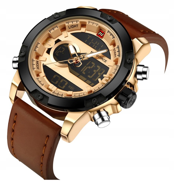 

Zegarek męski Naviforce pasek skóra chronograf