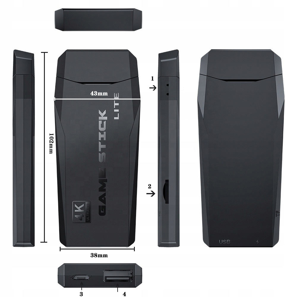 GRA 4K TELEWIZYJNA KONSOLA RETRO+2 PADY +20000 SZARY Kod producenta M8S-258