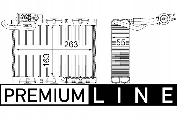 MAHLE PAROWNIK KLIMATYZACJI PEUGEOT 207 1.4-1.6D 02.06-12.15 Producent części Mahle