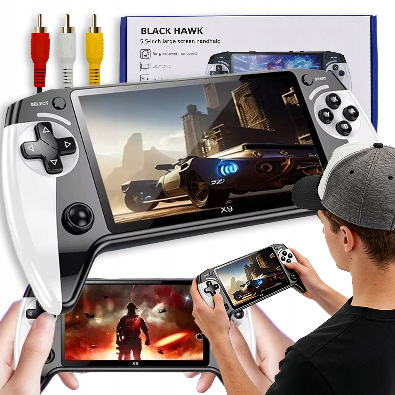 Emulator Gier Przenośny 5.5 Cal 6000+GIER Ładowanie Type-c 2000 Mah