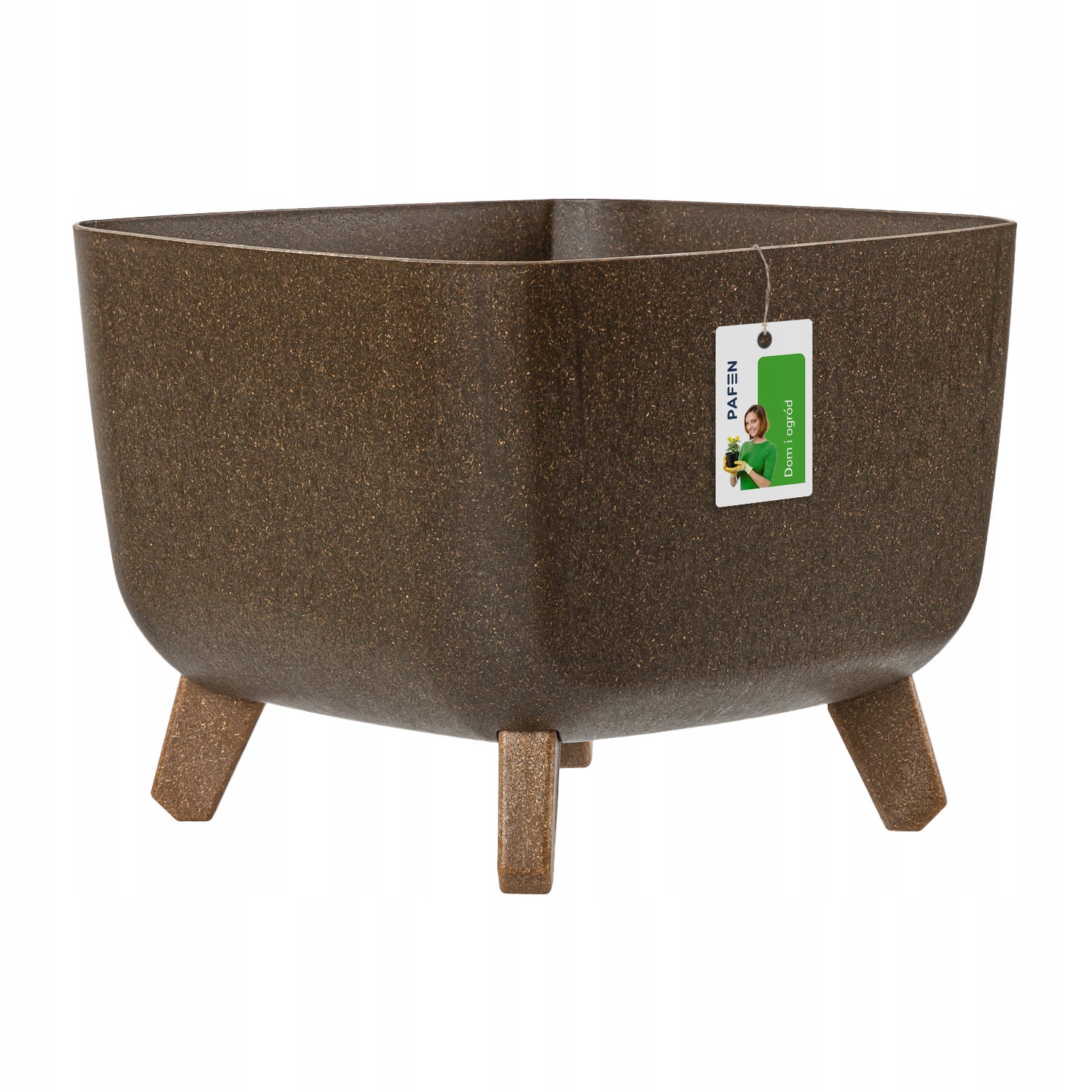

Doniczka na nóżkach Gracia Eco Wood DGQL300W Kawa