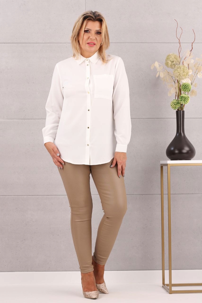 KOSZULA DAMSKA KLASYCZNA ELEGANCKA KOŁNIERZ Marka FEMIMODA