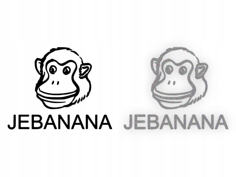 JeBanana - Naklejka na samochód na auto ODBLASKOWA