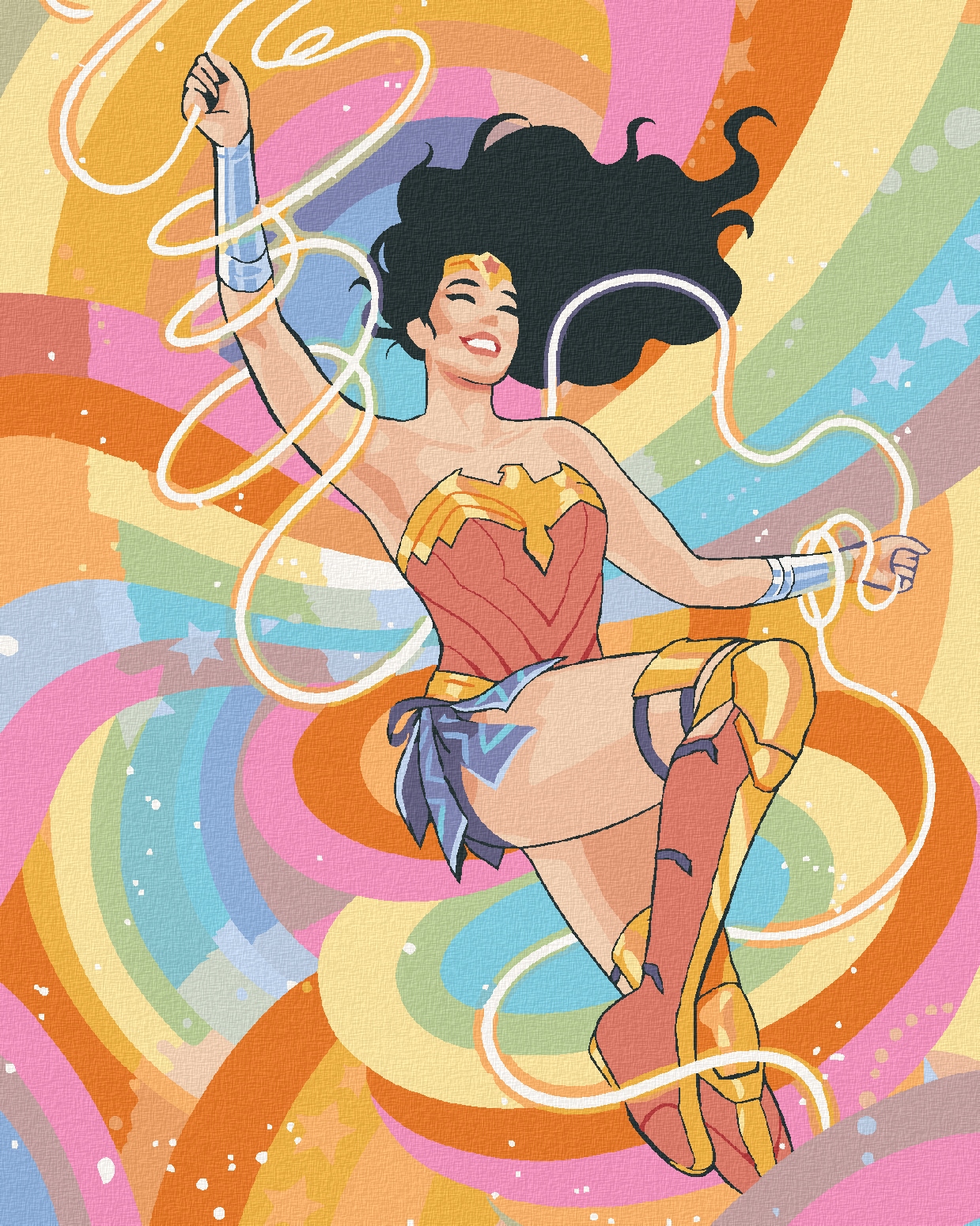 Malování podle čísel Wonder Woman na rámu Zuty