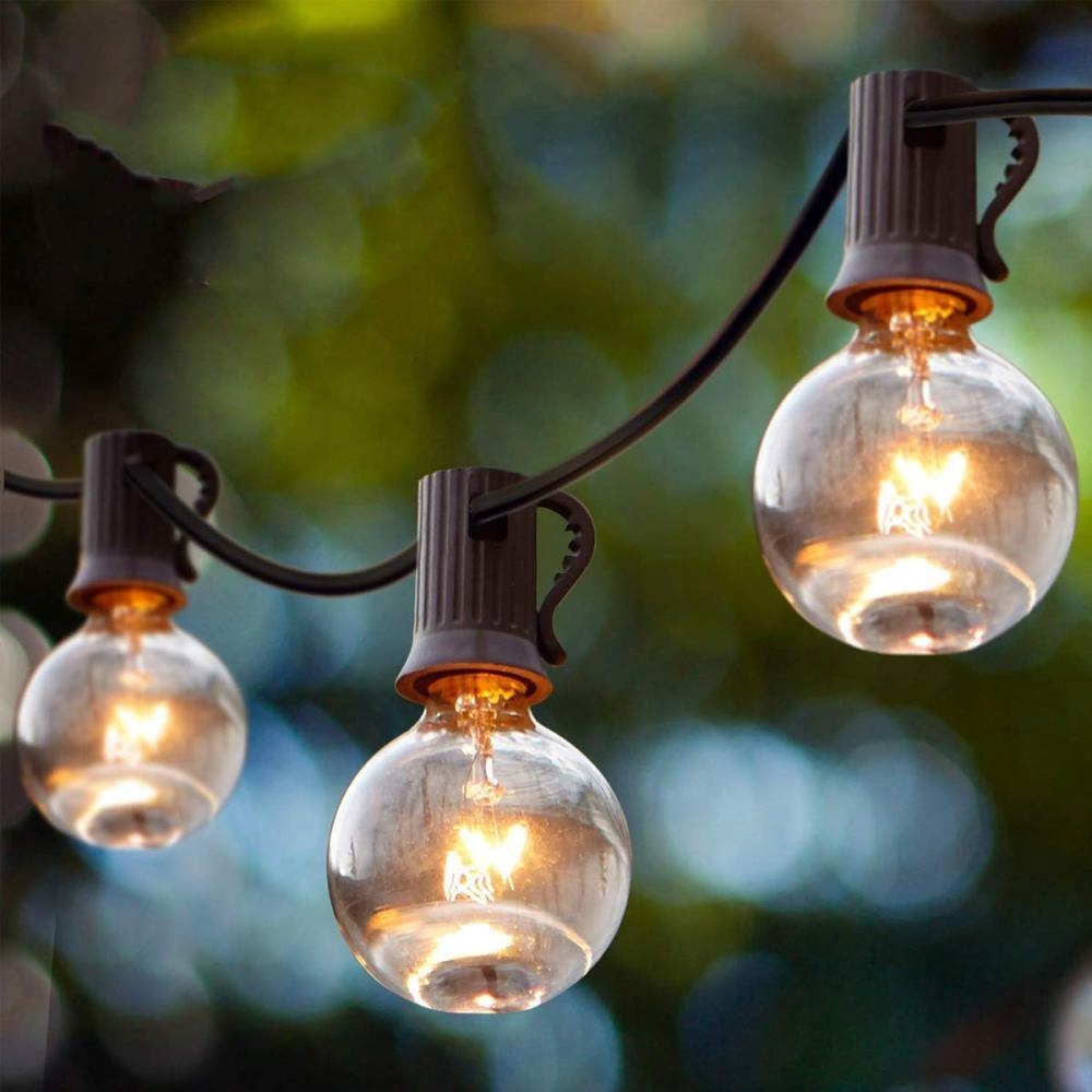 Zahradní girlanda Lampičky Žárovky Kule 15m 50+2ks Zahradní řetěz