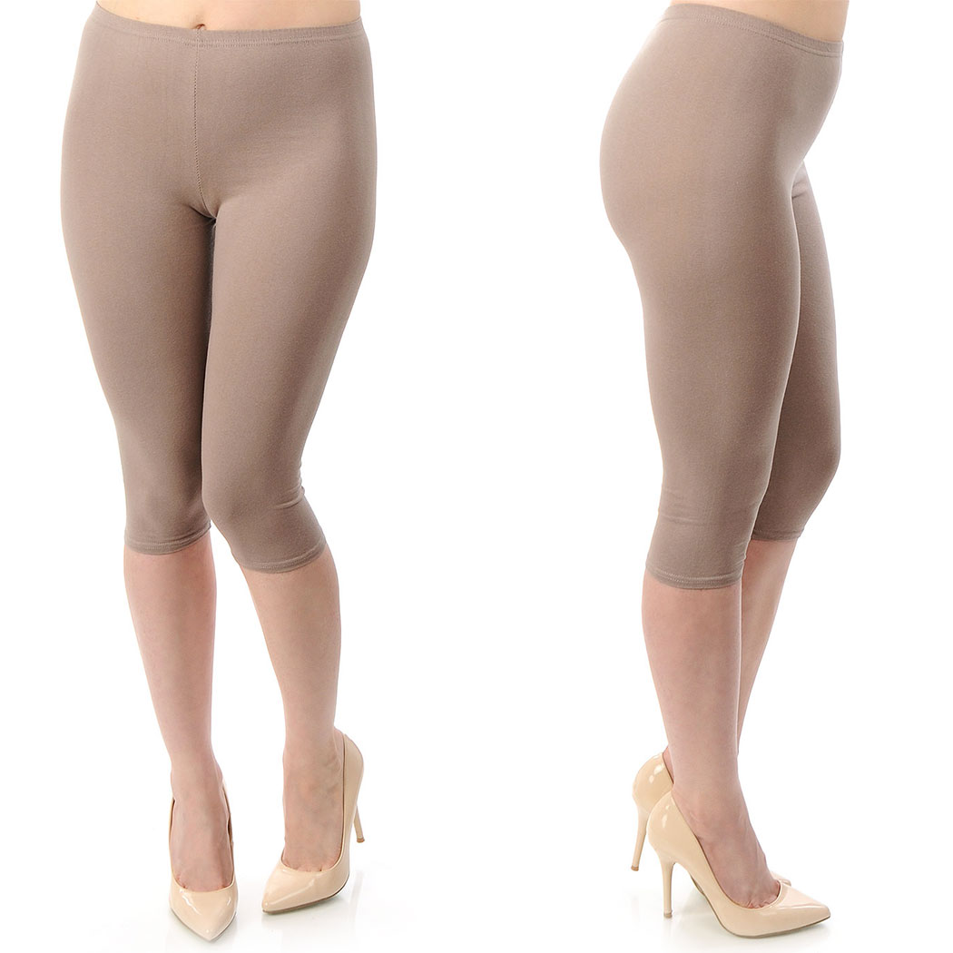 

458 Getry Legginsy Rybaczki Cappuccino XL 42