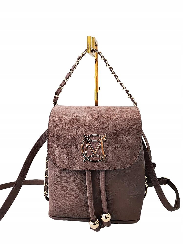 Massimo Contti kuferek plecak 2w1 z klapką beżowy