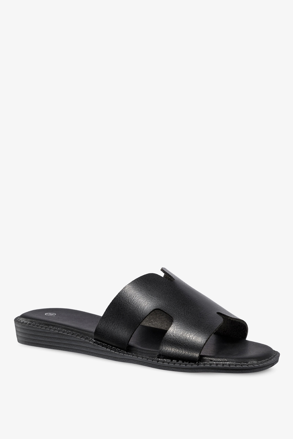 CZARNE KLAPKI DAMSKIE PŁASKA PODESZWA LEKKIE WYGODNE OBUWIE NA LATO r 38 Stan opakowania oryginalne