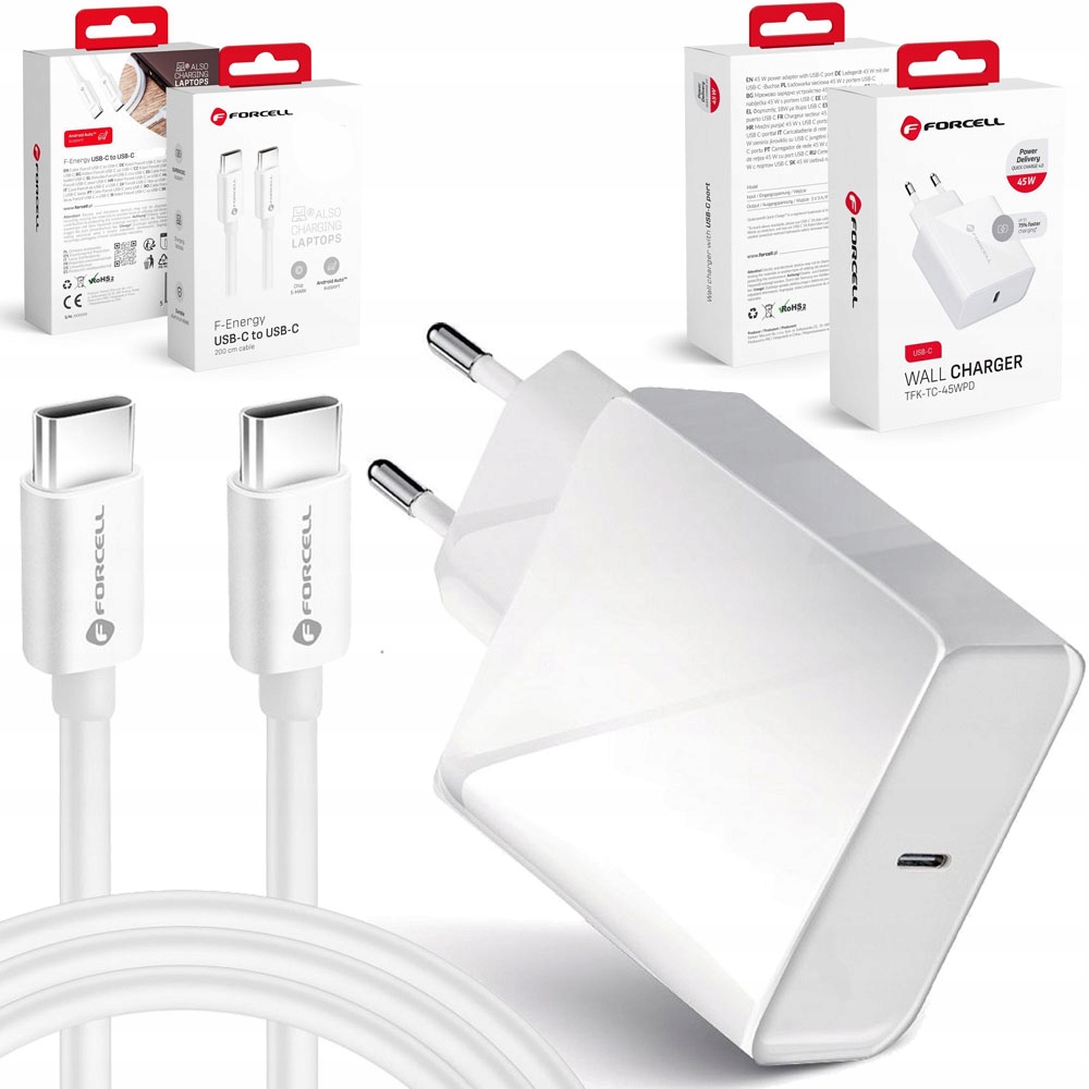 Szybka Ładowarka Usb-c 45W +Kabel 2m do Samsung Galaxy S24 S25 Ultra S26
