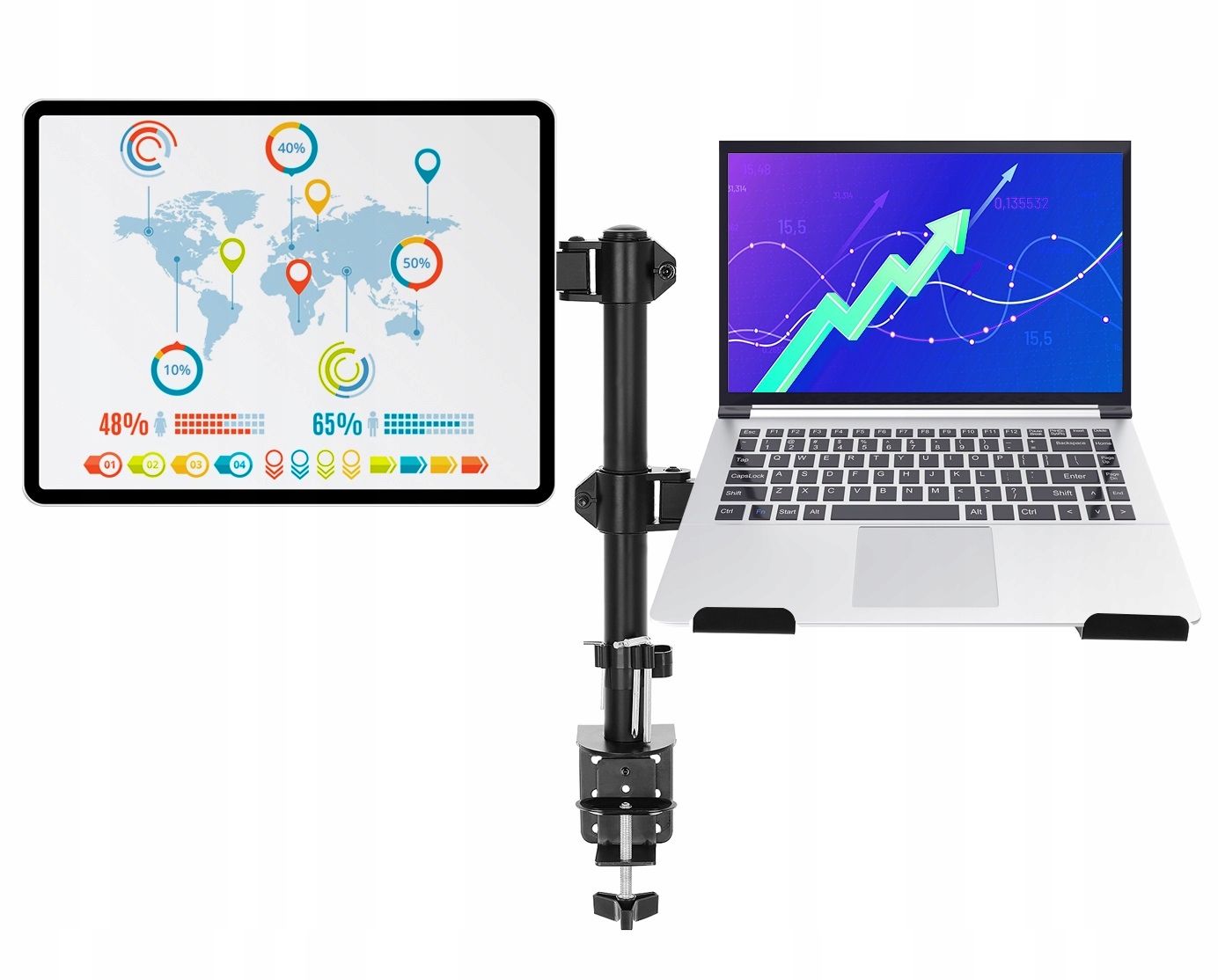 

2w1 Uchwyt do monitora i laptopa uniwersalny