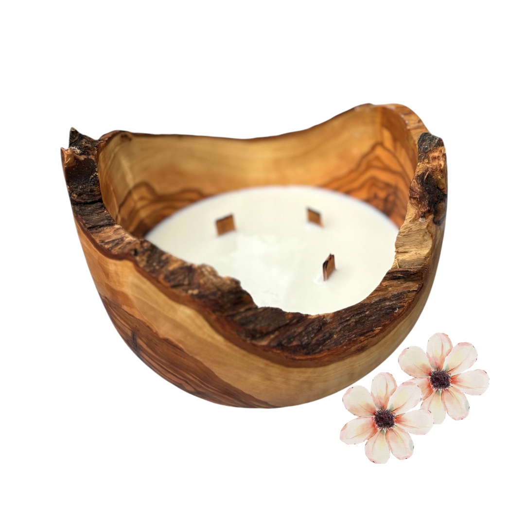 Prírodná vonná sviečka v dreve DMIR18 Arkay Sladký život