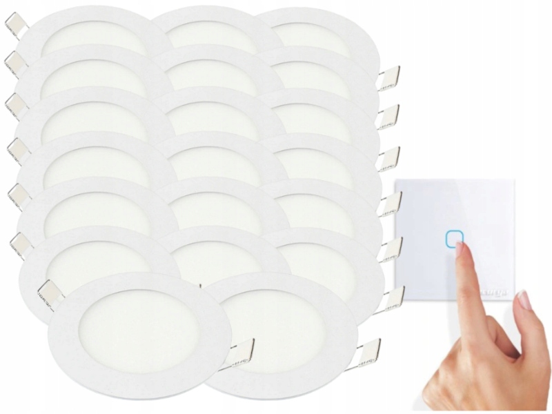 Sada Tenký panel Led svítidlo 3W 20x Vypínač