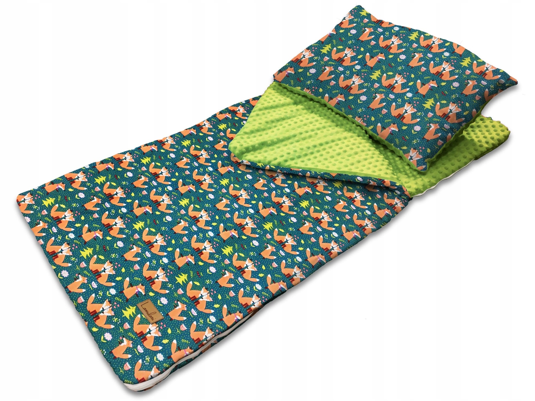 

Śpiworek 140x75 Liski Minky Zielony Limonka