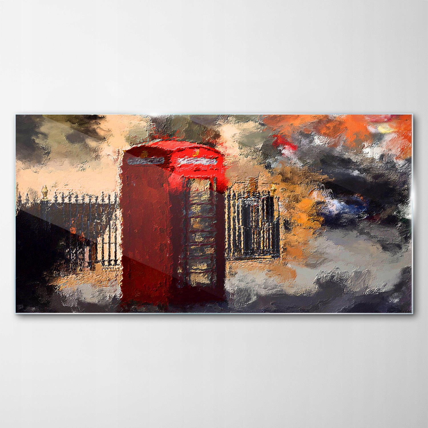 Obraz Sklenená dekorácia Telefónna búdka Uk 140x70