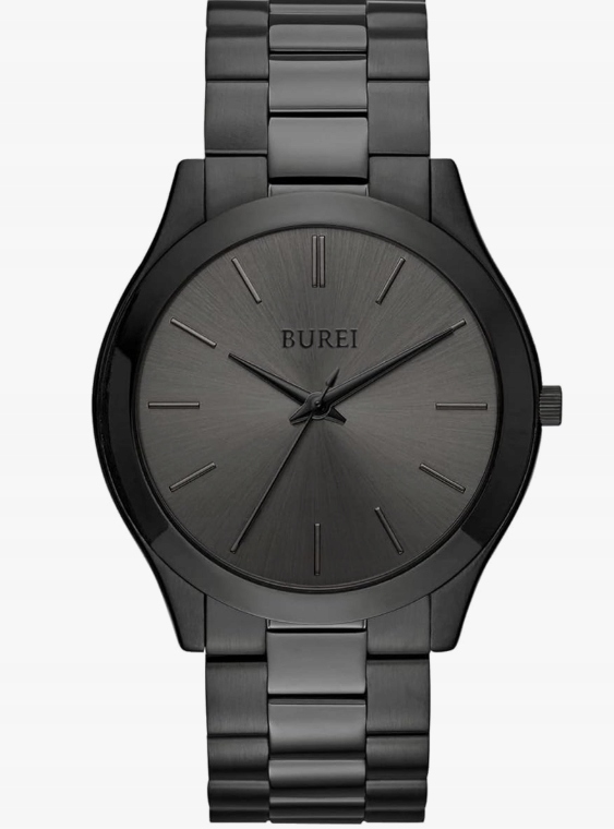 Burei Slim Minimalistické pánské hodinky Business Nerezová ocel
