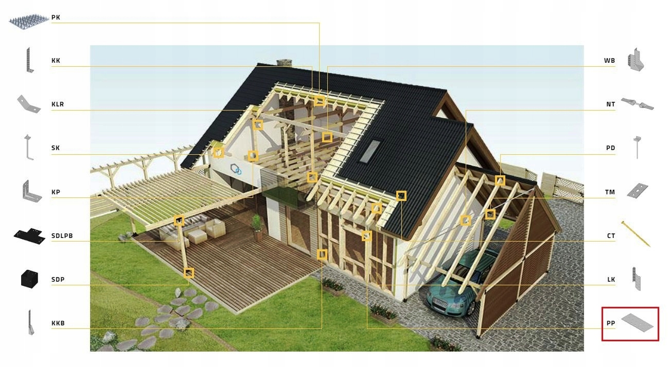 PP4 PŁYTKA PERFOROWANA ŁĄCZNIK CIESIELSKI 40x160x2 10szt PŁASKOWNIK DOMAX Liczba sztuk 10 szt.