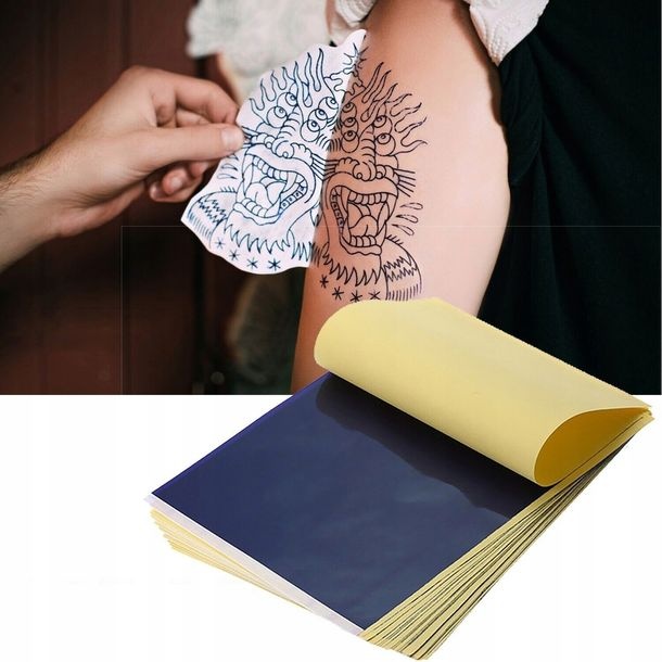 Kalka termiczna tattoo do drukarki 110 sztuk Papier transferowy A4