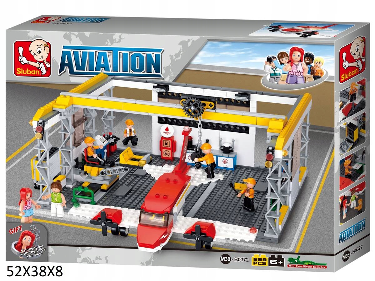 Klocki Sluban mechanik samolot lotnisko 599el.
