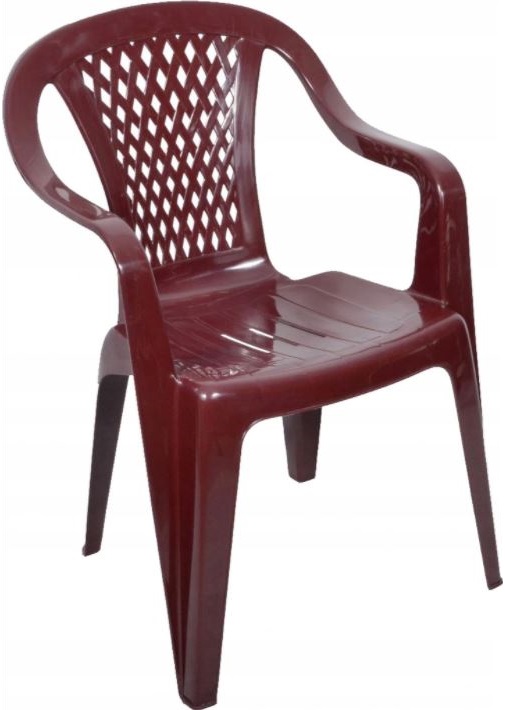 Burgundská záhradná stolička Plastové silné stoličky