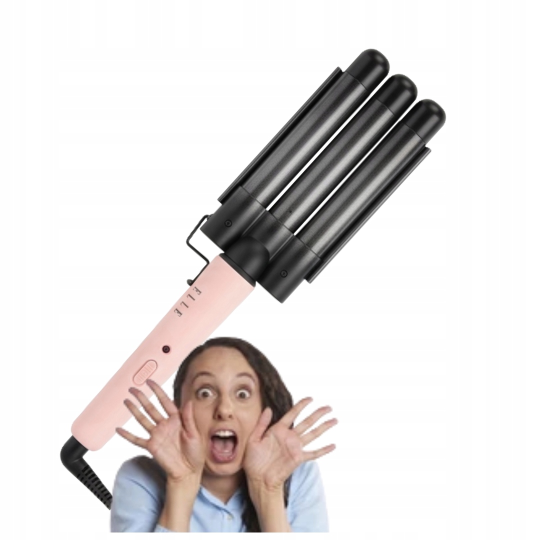 Falownica Elle Curler Potrójna Lokówka Karbownica do loków fali Włosów