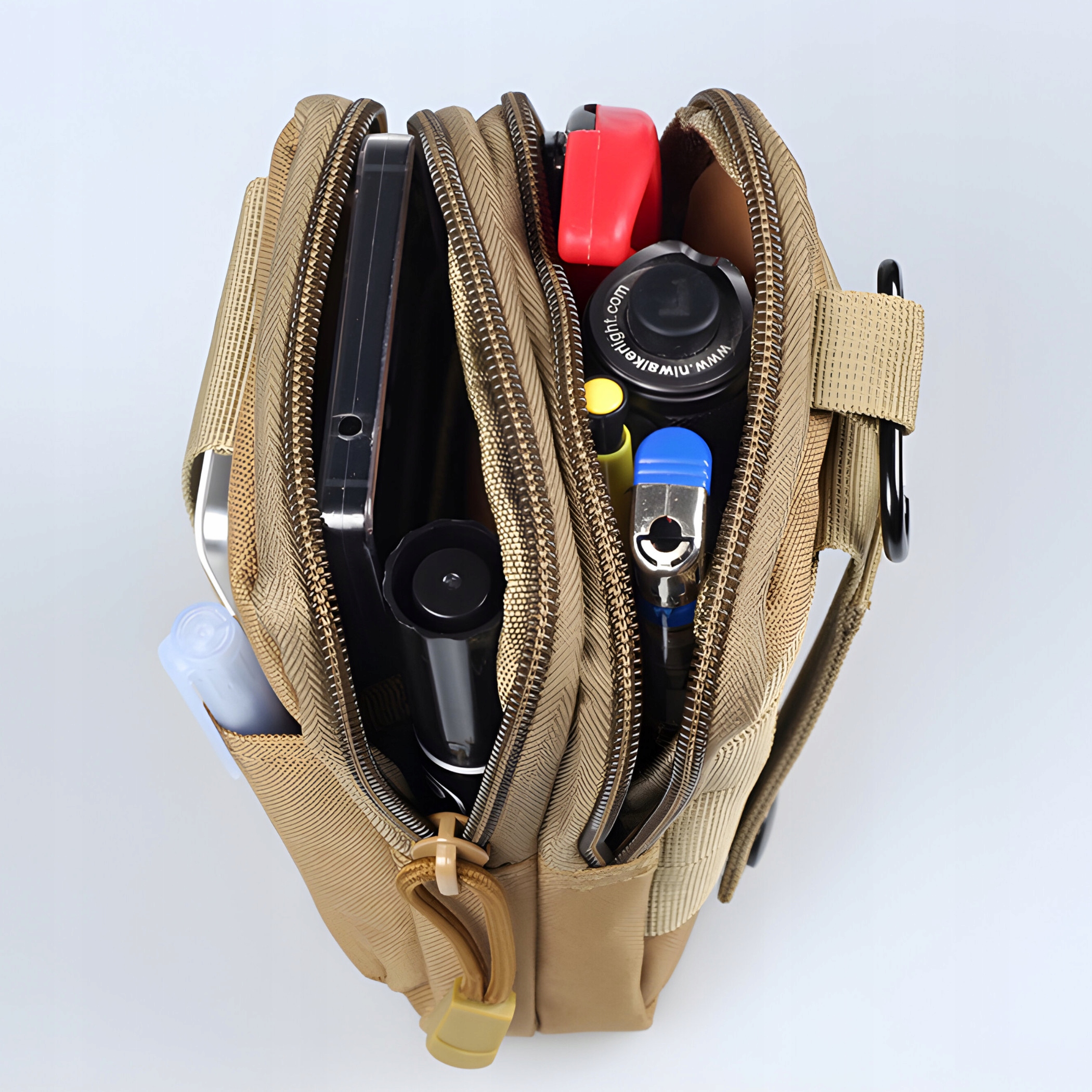 SASZETKA NERKA TAKTYCZNA WOJSKOWA TORBA KIESZEŃ DO PASKA NA PAS MĘSKA MOLLE Liczba komór 2