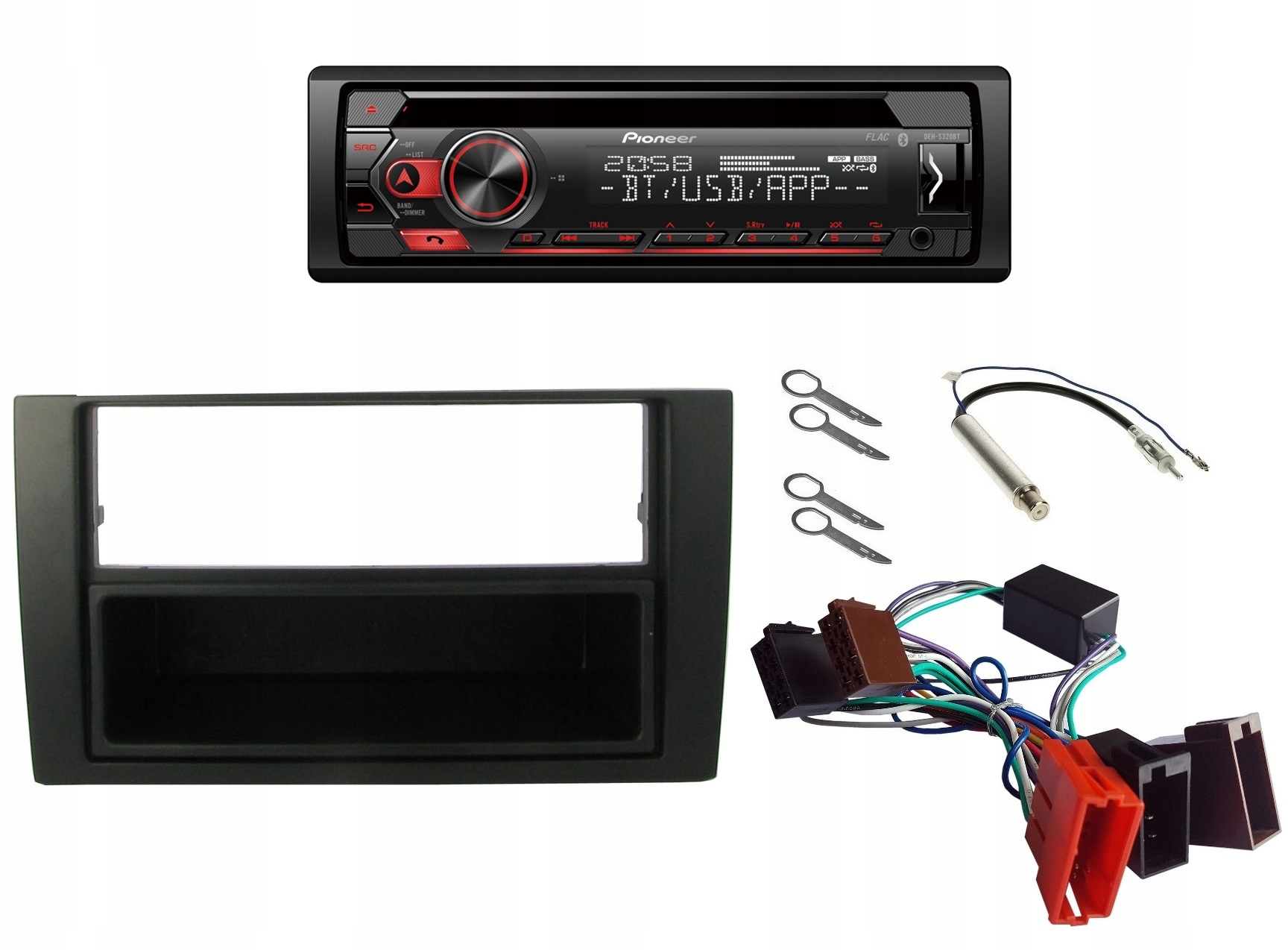 Pioneer DEH-S320BT Autorádio s Bluetooth Aux CD MP3 pre Audi A4 B6 B7