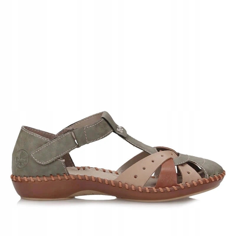 Pohodlné dámské sandály Rieker M1655-54 se zapínáním na na suchý zip